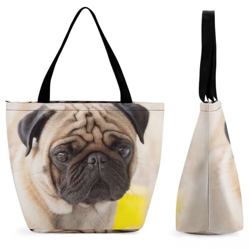 Sac à main carlin mignon pour femme grand cabas de shopping et voyage 28.5x18x32.5cm