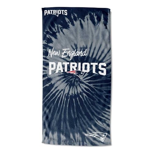 Image of Northwest NFL New England Patriots Unisex-Adult Beach Towel, 30 inch x 60 inch, Psychedelic