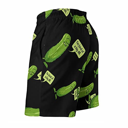 Big Dill Pickle Men's Beach Shorts Quick Dry Swim Shorts Casual Swim Trunks Sports Shorts with Pocket4