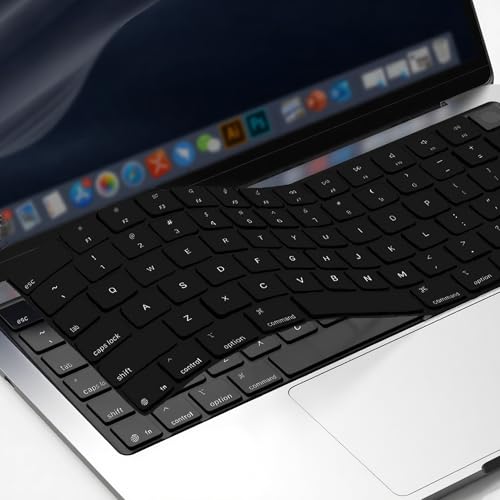 GPXIIZ Tastaturschutz Kompatibel für 2024-2021 MacBook Pro 14/Pro 16 Pro/Max M4 M3 M2 M1, MacBook Air 13,6/Air 15 M3 M2 ...