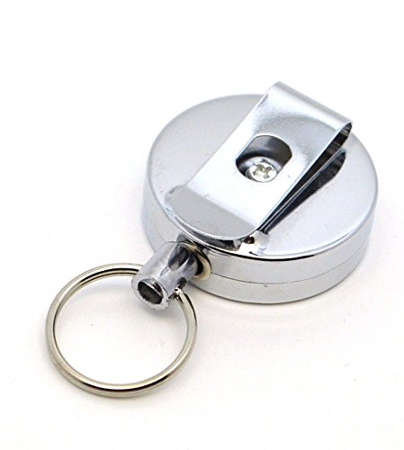 Schmalz 100 Pezzo Metallo Porta-Sci con Metallschnur Vinyl-Kunststofflasche FRP Completamente in Metallo Jacobs Portabadge Porta Skipass Schluesseljojo Yoyo