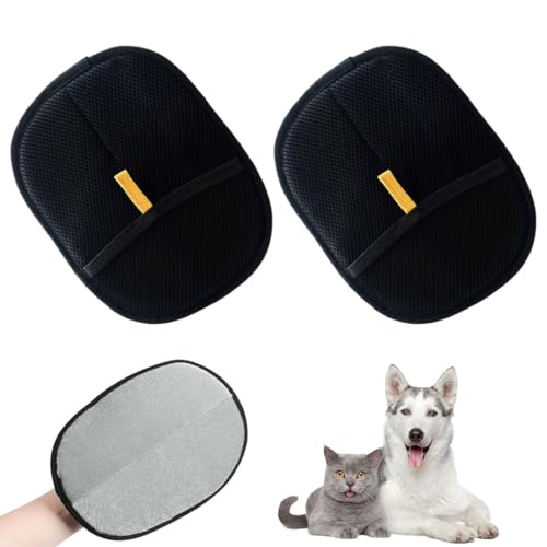 WUSJCOF 2 Guanti Magnetici per Pelo Animale, Guanti per Cura
