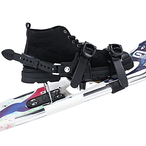 Goutone 21/27 Inches Light Weight Snowshoes For Men And Women. Fully Adjustable Ratchet Bindings, Heel Lift Riser ,Hard Pack Grip Teeth, Carrying Tote Bag #TOP3