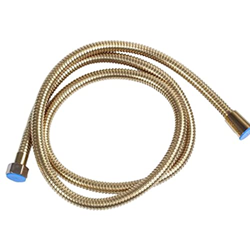Manguera de repuesto universal de acero inoxidable, tubo de ducha, manguera de ducha compacta de acero inoxidable, tubo de cifrado,Mangueras de recambio(Gold)