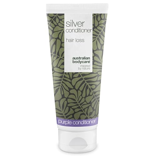Acondicionador de plata para la caída del cabello gris y rubio – Contra el amarilleamiento y la caída del cabello – Con cafeína y ingredientes activos de inspiración vegetal