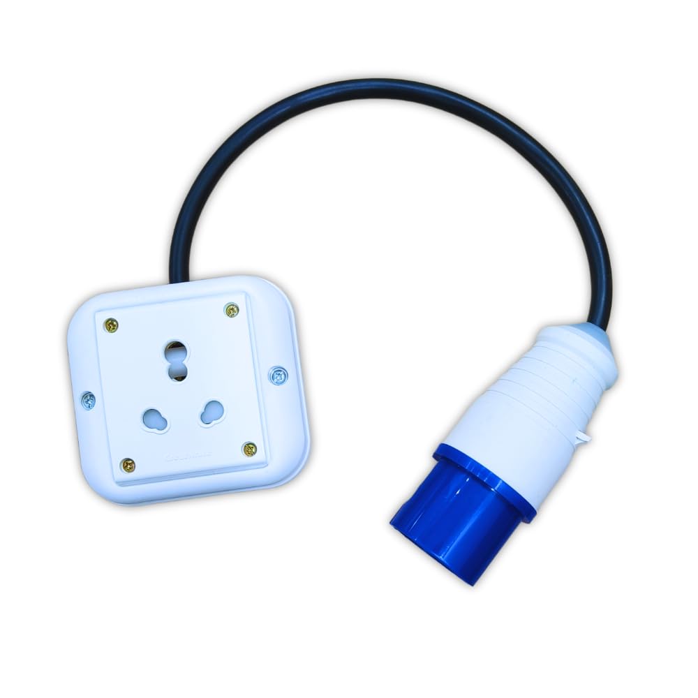 16 amp Industrial Socket to 3 PIN Socket Converter | Electric Vehicle Charger Converter | Bharat AC Charger Converter | 3 PIN Car and Bike Charger Converter (Waterproof) (B0DJ8TDGLX) Amazon Price History, Amazon Price Tracker