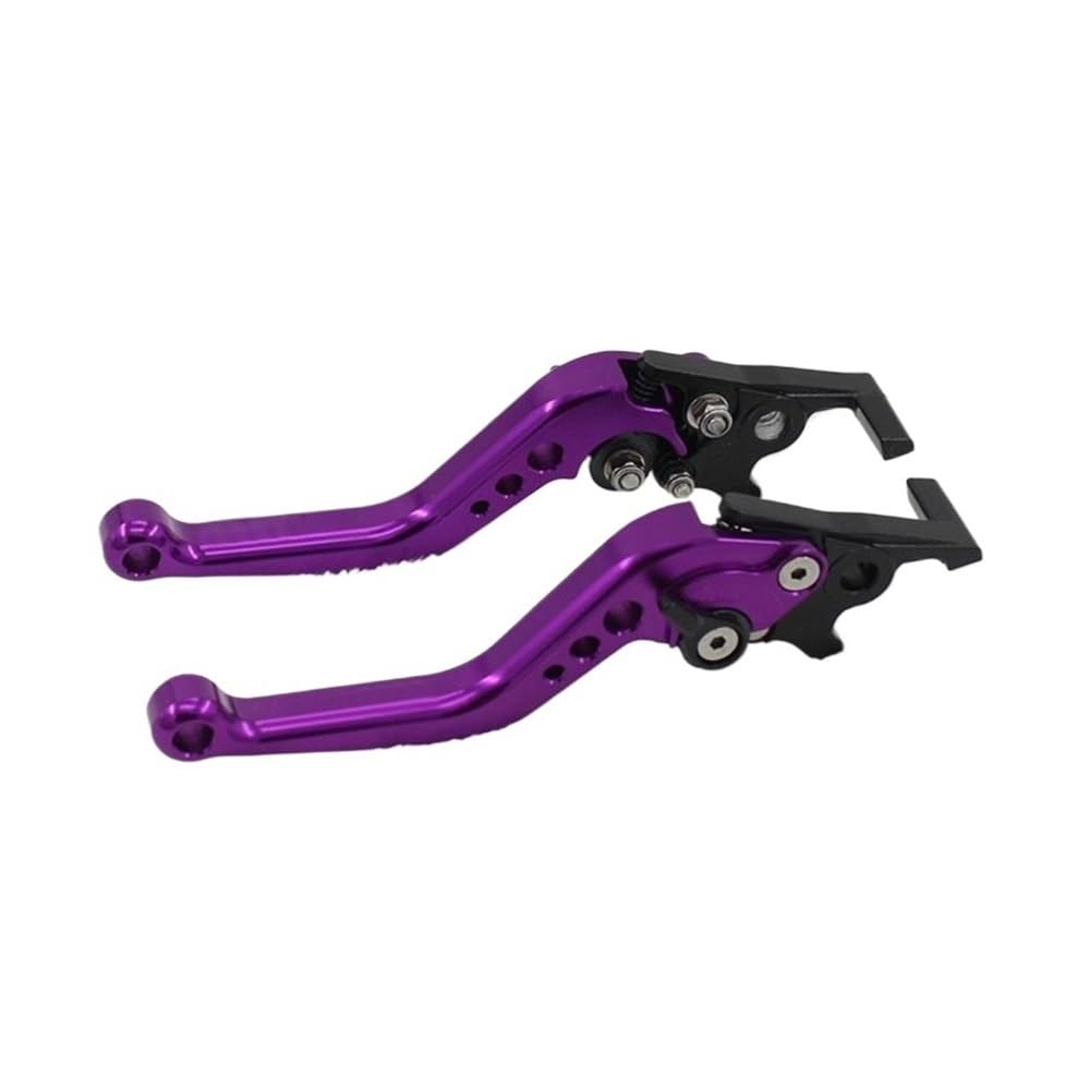Aejhspt Purple Motorcycle Modified Parts Folding Clutch Lever Adjustable Brake Handlebar Hand Accessories Palancas Embrague Frenos Motocicleta