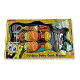 SpongeBob SquarePants Krabby Patty Toy Combo Meal Playset, Pretend Krusty Krab Burgers, and Fries Interactive Plastic Fast Food Set for Kids Toddlers