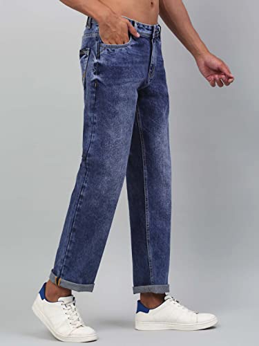 Image of LOUIS STITCH Mens Jeans Italian Cloth Denim Mid Rise Super Stretch Butter Comfort Relaxed Fit Jeans for Men (LSJNC-BU92)