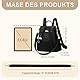 Eshow Rucksack Damen Klein, Anti-Diebstahl Elegant Cityrucksack Tagesrucksack, Kleine 3 in 1 Rucksackhandtasche für Mädchen Und Frauen, Rucksacktasche Modern für Pendeln Schule Arbeit Reise Schwarz
