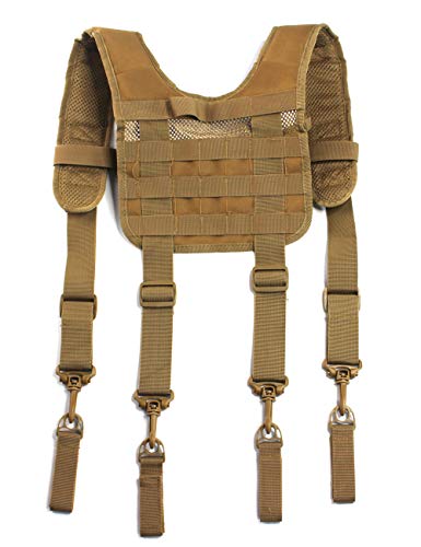 Image of MELOTOUGH Tactical Suspenders for Duty Belt,Breathable Padded Adj H-Harness w /YKK Hooks,Heavy Duty Police Law Enforcement
