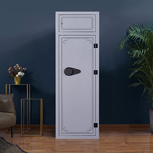 Kaer 10-12 Rifle Gun Safe,Electronic Gun Safes For Home Rifles And Pistols (With/Without Scope),Large Unassembled Rifle Safe,Double Storage Gun Cabinets / 3 Adjustable Pistol Racks #TOP5