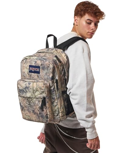 Image of JanSport Big Plans Backpack, Bogcore Camo Brown /Lt Brn /Dk Green