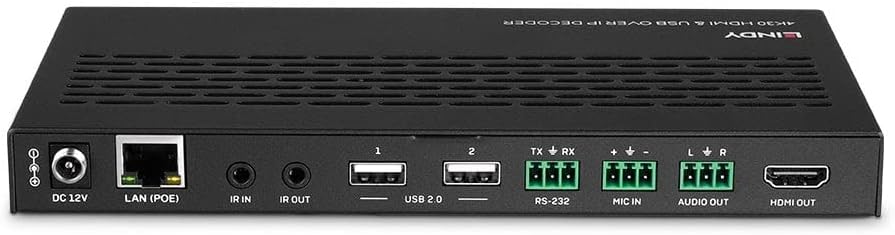 Lindy 4K30 HDMI & USB Over IP Extender - Decoder