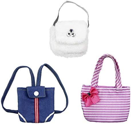KODORIA 3pcs Shoulder Bag Handbag Backpack for 18 Inch American Girl Doll Party Accessories