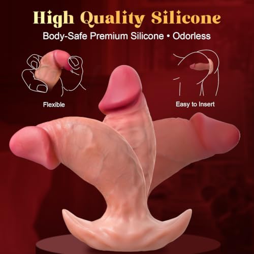 3PCS Realistic Dildo Anal Plug Set with T Bar Flared Base Comfort - Image 4