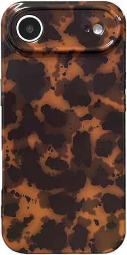 Coque iPhone Air tortue léopard marron en silicone TPU souple antichoc pour femme
