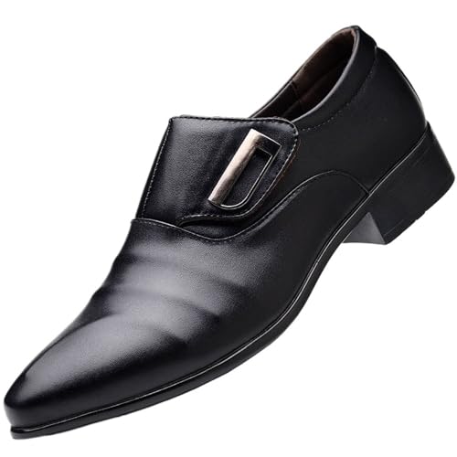 Men's Extra Large Wide Fit Pointed Toe Business Dress Casual Shoes Fashion Wedding Autumn