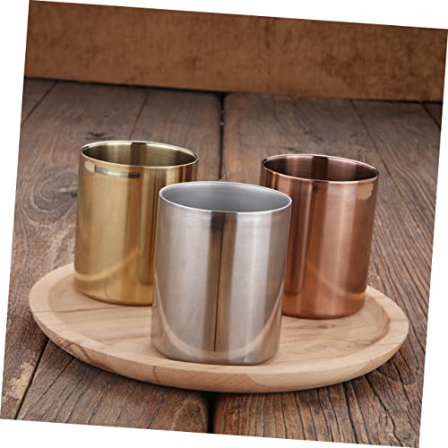 Cabilock 2Pcs Candle Sconces Flower Decor Circle Vase Stylish Flower Bucket Candle Tumbler Cup Stainless Steel Pen Holder Stainless Steel Cup Stainless Steel Tumber Cup Candlestick Decorate #TOP2