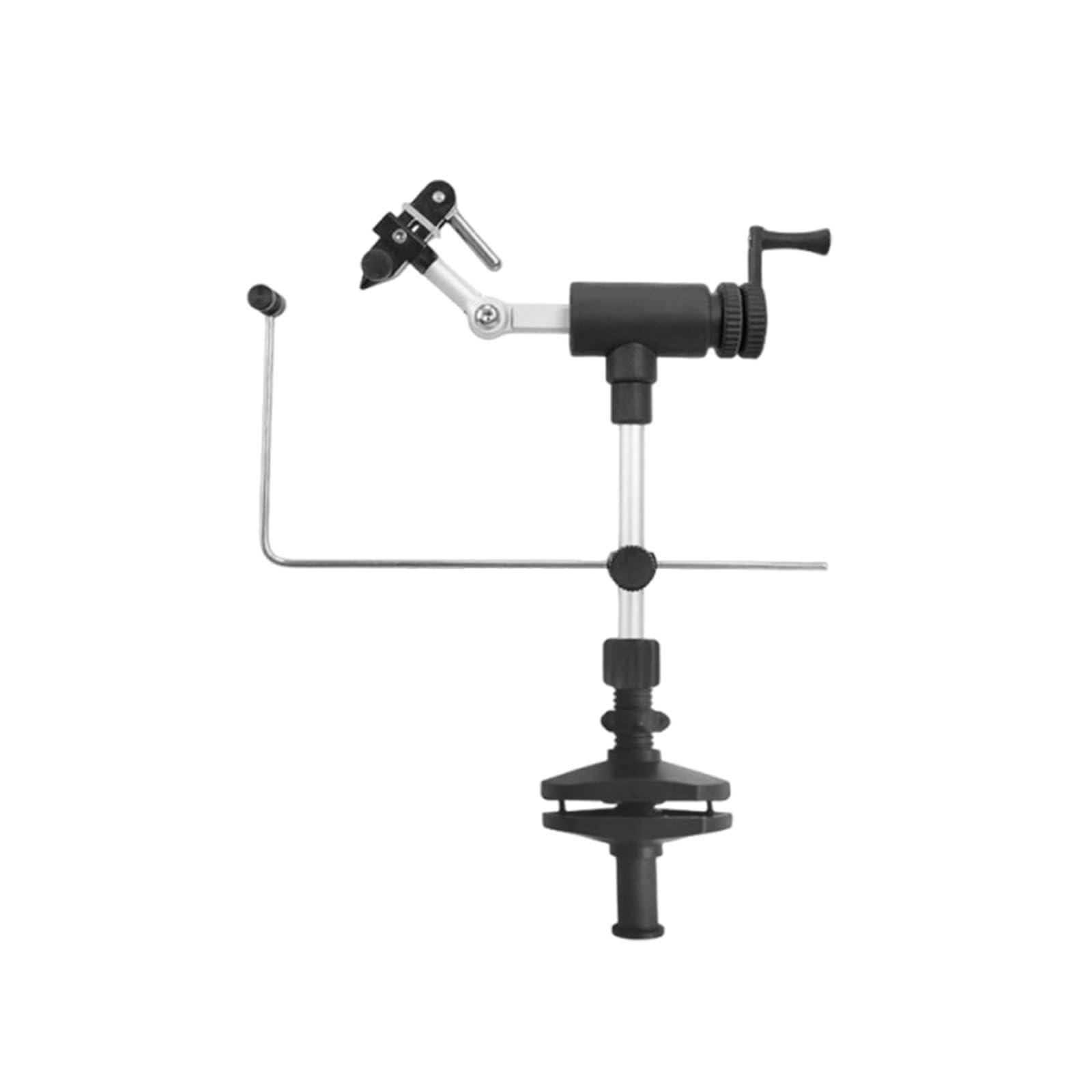 Fly Tying Vise Ajustable con Rotación Total Base Metálica Estable Prensa Portátil Compacta Accesorio Multifunción de Pinza Adecuado para Pesca