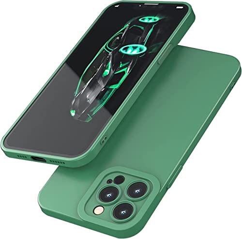 Coque iPhone 13 Pro Max en silicone liquide vert avec protection integrale anti-chocs