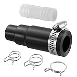 Dishwasher Drain Hose Adapter for Insinkerator Garbage Disposals - Includes Inlet Connector, Clamp, Spring Clamps.