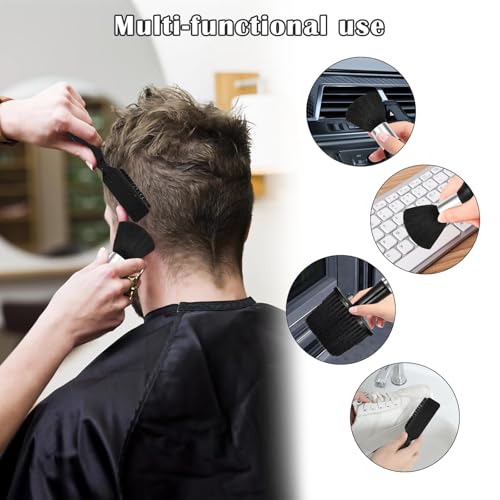 3 x Haarbürsten, weiche Reinigungsbürste zum Entfernen von losen Haaren für Friseursalons, Bürsten Sie Haare um Hals und Ohren ab