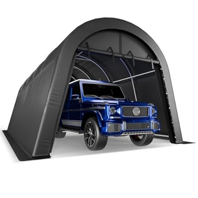 K Knowbody 12x20ft Portable Garage,Heavy Duty Carport with All-Steel Metal Frame, Car Port for Automobiles,Truck,Boat,Outdoor Storage Shelter,Anti-Snow Car Canopy
