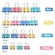 Mexgcom 170 Stück Foldback Klammern - 15mm/19mm/25mm/32mm Papierklammern Bunt - Binder Clips Metall Klammern Büroklammern - Dokumenten Clips für Schule, Büro und Haushalt