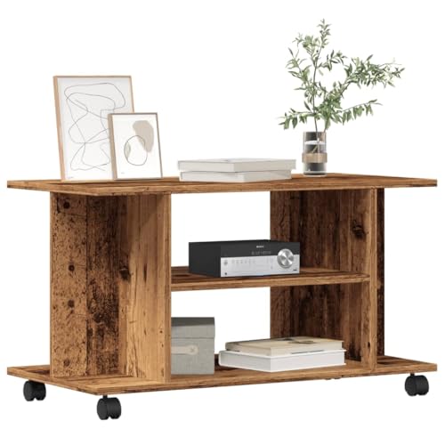 Xichuzi Mueble de TV con Ruedas Madera ingeniería Envejecida 80x40x45cm, Mesa TV, Mueble TV Salon, Mueble Television, Mesa Television, Muebles De Salon, Mesa Salón TV   855790
