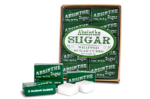 Absinthe Sucre Wrapped Packaged Sugar Cubes, 20 Packets (40 cubes)