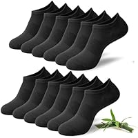 Niofind Bamboo Trainer Socks for Womens and Mens, No Show Ankle Socks Low Cut Invisible Non Slip Liner Sock Multipack Casual Footies for Sneaker Loafers and Boat Shoes