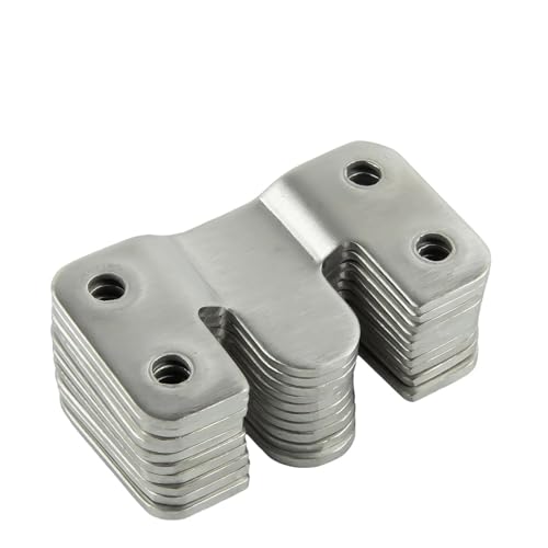 Image of 10PCS Stainless Steel Set Photo Frame Hook Hanging Picture Hardware Pendant Interlocking Z-Clamps Furniture Hardware(19 * 44mm)