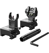 Feyachi S28 Flip Up Visiere Klappbare vordere und hintere Eisenseiten BUIS Visiere, Backup-Visier...