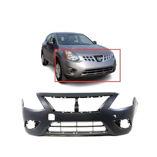 Image of FitParts Compatible with Nissan Versa 2015-2018 Front Bumper Cover | Sedan, Ready to Paint, OEM FBM229KM1J, NI1000300