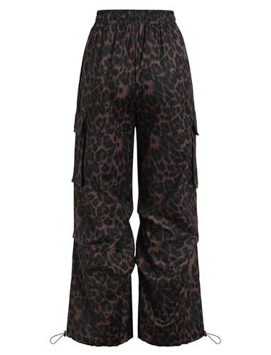 ZAFUL Parachute Pants for Women Sweatpants Y2K Contrast Pipping Cargo Trousers Jogger Pants with Pockets3