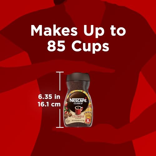 image for NESCAFÉ CLÁSICO Colombia, Medium Roast Instant Coffee, 6 oz. Jar, 6 