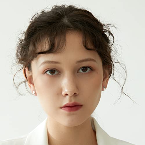 Sterling Silver Teardrop Stud Earrings, Hypoallergenic 925 Sterling Silver Small Stud Earrings For Women Girls,Handmade Plated Sterling Silver Polished Stud Earrings For Sensitive Ears #TOP1