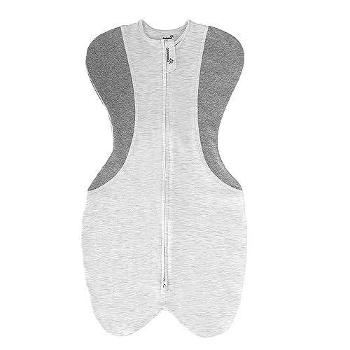 Image of GROWNSY Swaddle for Newborns, 100% Cotton Baby Swaddles 0-3 Months, Moisture-Wicking Fabric for Better Sleep, Sleep Sack 0-3 Months, Promotes Health Hip Development, Gray, 1.0 TOG