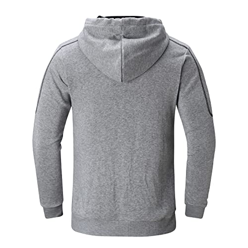 Sanshao Conjunto esportivo masculino com 2 peças, moletom e calça jogger lisa; conjunto de roupa de