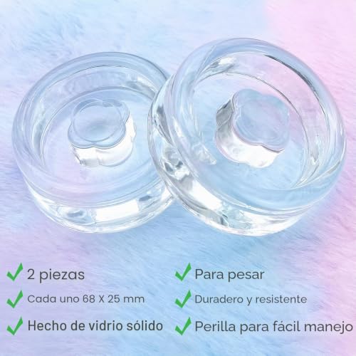 Miniatura 6 de 2 Pesos De Fermentación De Vidrio, Tarros De Fermentación De Boca Ancha De 7 Cm Para Eliminar El Exceso De Salmuera Para Fermentar Encurtidos Chucrut