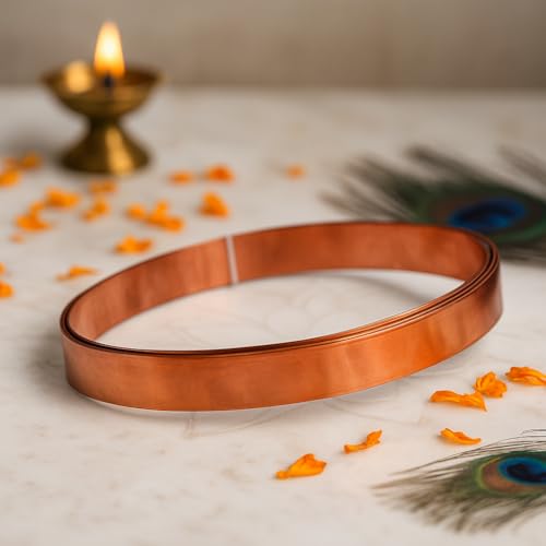 Image of 1 mm Thick Copper Strip (1 inch Wide - 12 Feet Long) Vastu Remedy for South Entrance, Toilet Correction and Zone Balancing