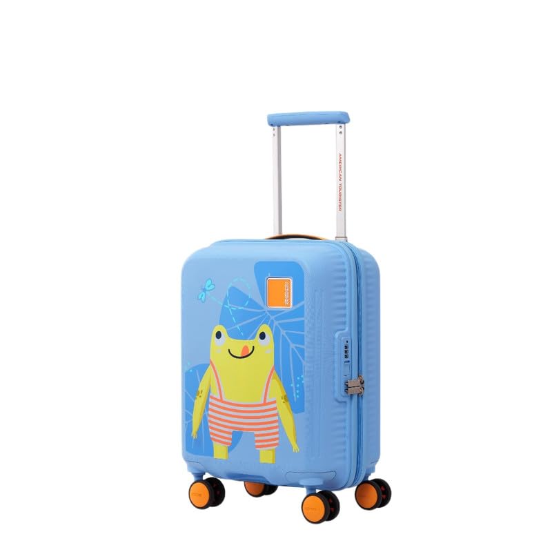 Snoodle Kids Spinner Luggage | 48 cm Cabin Size | 22L | 8 Wheels | Recessed Combination Lock | Multi-Stage Trolley | Gen-Alpha Suitcases | Blue Frog | 3 Year Global Warranty-image-32