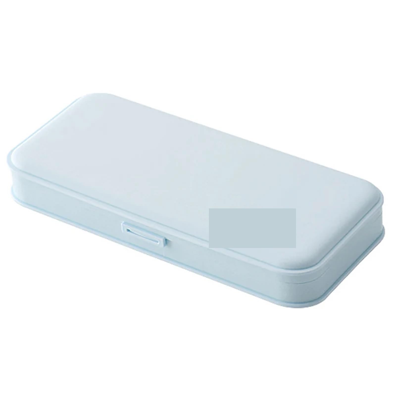 Scatola portapenne in plastica satinata | Ufficio scolastico multicolore da 2 pezzi: portaoggetti for cancelleria con penne a matita in plastica satinata(Blue)