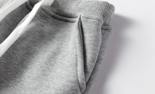 Mud Kingdom Girls Boys Drawstring Sweatpants Solid Colors Elastic Waist Slant Pockets 2-10 Years4