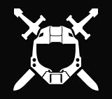 Halo Spartan Helmet Die Cut Vinyl Decal Sticker - 5.67'x5.5' White