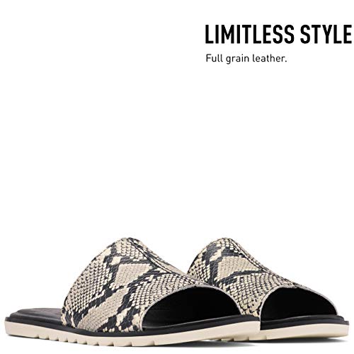 Sorel Ella Ii Block Slide Sandals For Women - Black, Snake - Size 8.5 #TOP1