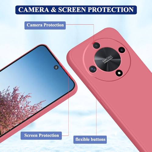 Coque Honor Magic 6 Lite violette en silicone souple antichoc - 5