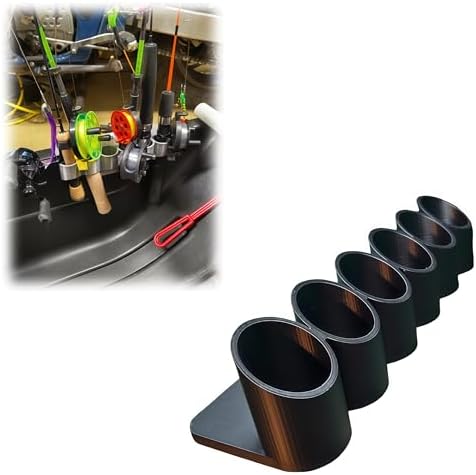 Portable Sled Ice Fishing Rod Rack - Holds Up to 6 Fishing Rods & Gear, 30mm Aperture for Secure Organization, Durable Tackle Box for Anglers (Black)