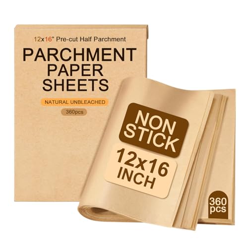 12x16 Inch Parchment Paper Sheets for Baking, 360 Count Thicker